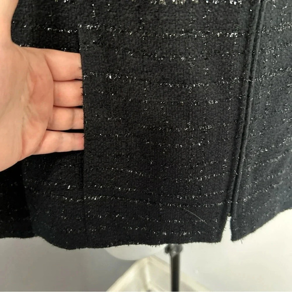 Women’s 8 Petite Zip Front Blazer Metallic Pockets‎ Lined Career Corpcore - Picture 3 of 13